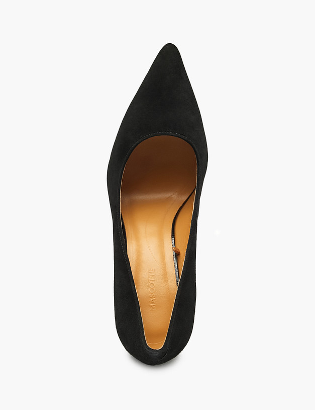 Черные женские велюровые туфли MASCOTTE 94-520115-3605M | ракурс 4