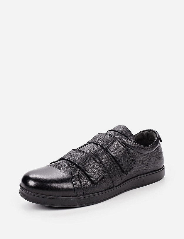 Черные кожаные мужские полуботинки MASCOTTE 22-8290721-3130M | ракурс 2