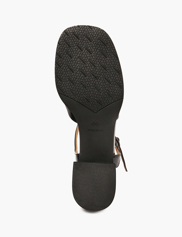 Черные женские лакированные сандалии MASCOTTE 100-516511-0702 | ракурс 5