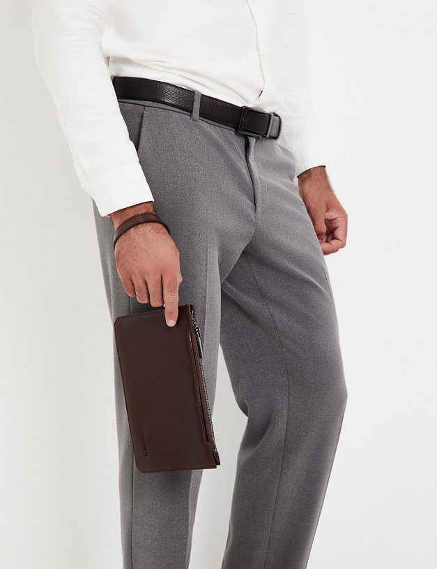 Коричневая мужская барсетка MASCOTTE 622-5203-102 | ракурс 1 Коричневая мужская барсетка MASCOTTE 622-5203-102 | ракурс 1