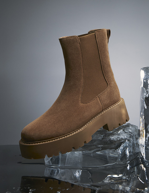 Бежевые женские зимние челси  MASCOTTE 22-4240632-4643M | ракурс 1