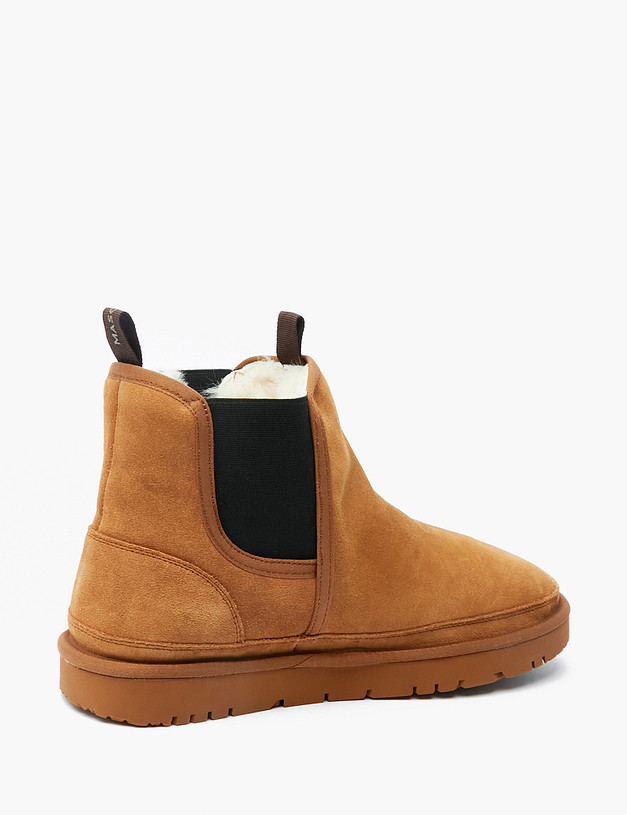 Рыжие мужские угги с боковой резинкой MASCOTTE 128-229335-0213 | ракурс 4