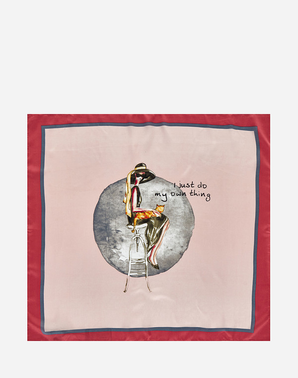 730-1201-2405 Платок женский розов.-бордо, Mascotte