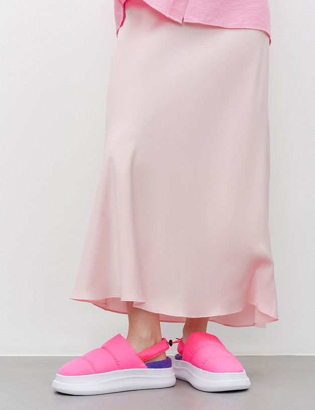 Розовые дутые женские сабо MASCOTTE 151-3205625-0206 | ракурс 1