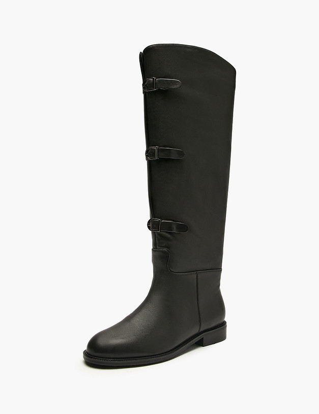 Черные женские ботфорты MASCOTTE 100-521721-0102 | ракурс 3