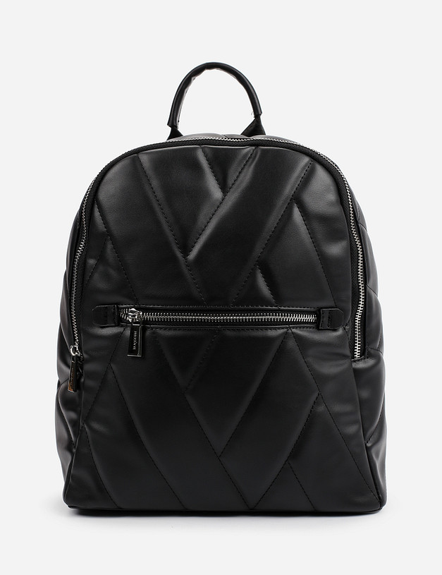 Черный женский стеганый рюкзак MASCOTTE 670-1217-602 | ракурс 2