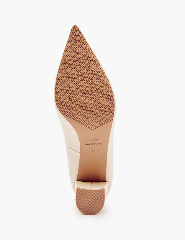 Молочные женские туфли из кожи MASCOTTE 172-4122711-7157M | ракурс 5
