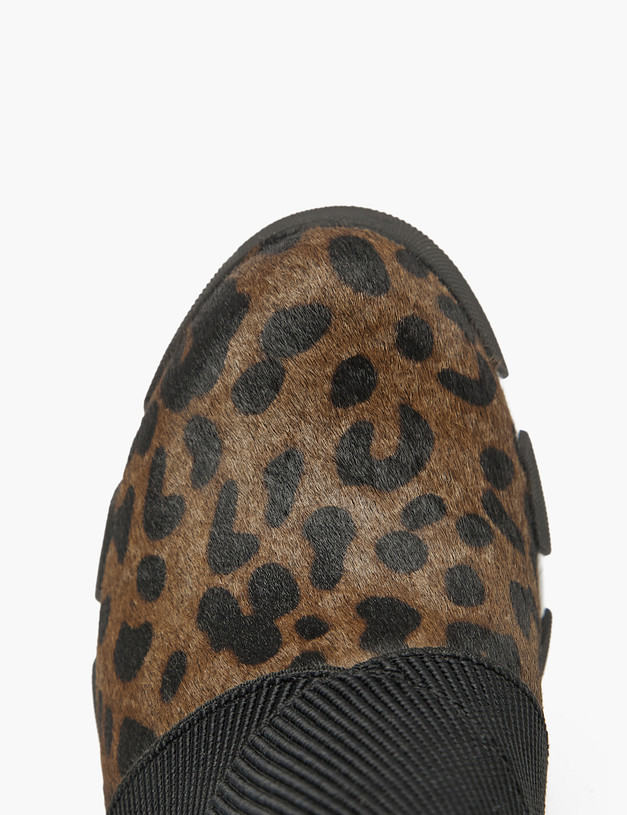 Коричневые женские ботильоны с леопардовым принтом MASCOTTE 126-920224-0109 | ракурс 4