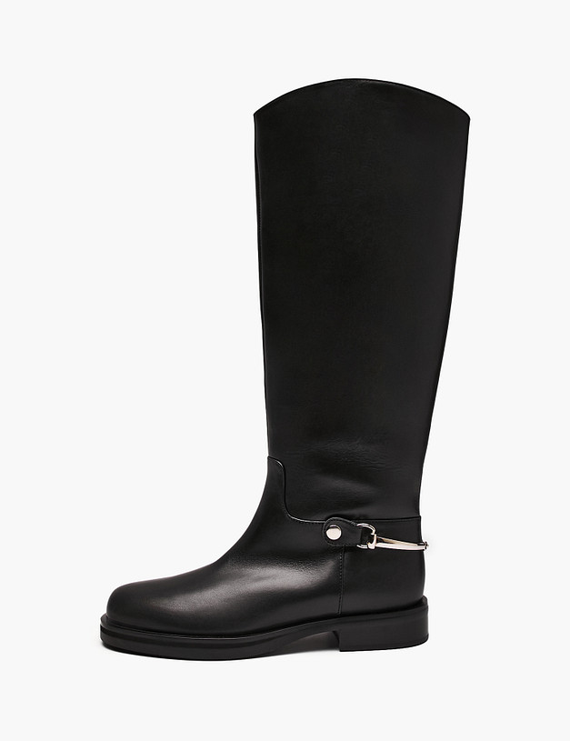 Черные женские зимние сапоги MASCOTTE 384-421031-0102 | ракурс 1