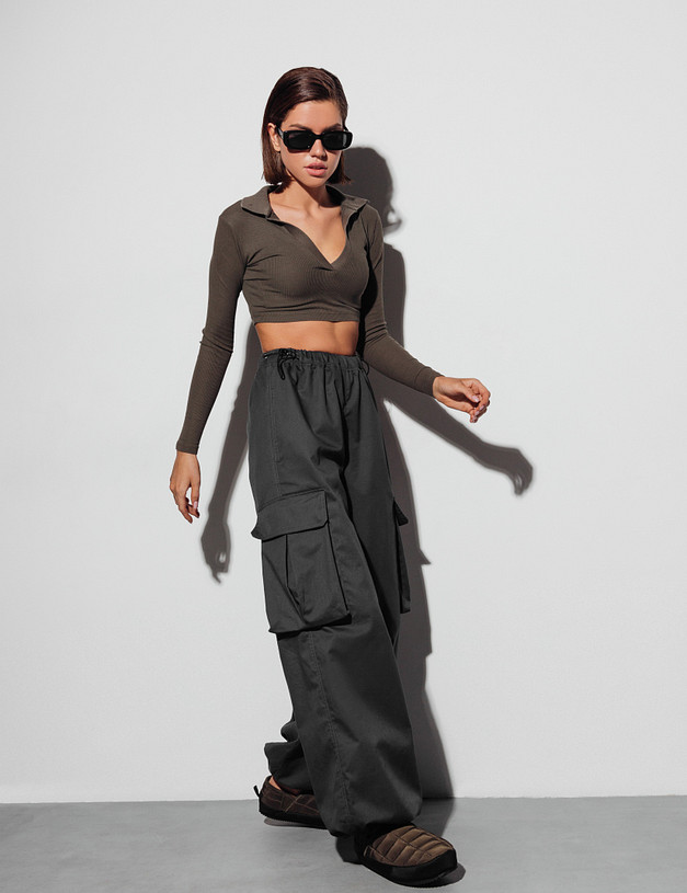 Оливковые женские слипоны MASCOTTE 151-220822-0204 | ракурс 2