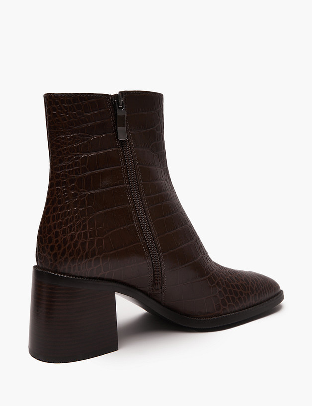 Коричневые женские ботильоны с тиснением MASCOTTE 384-420721-0109 | ракурс 3