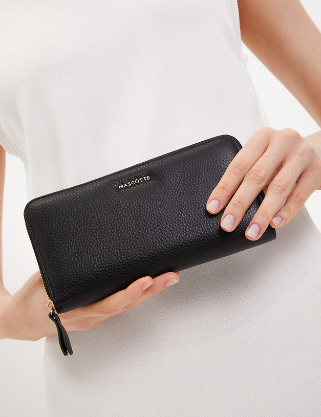 Черный женский кошелек MASCOTTE 660-4102-102 | ракурс 1