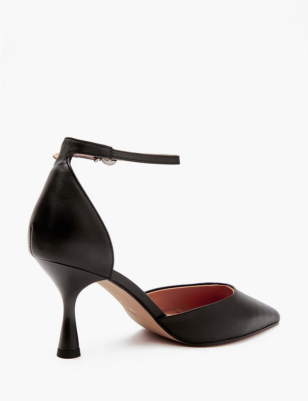 Черные кожаные женские босоножки MASCOTTE 233-411511-0502 | ракурс 3