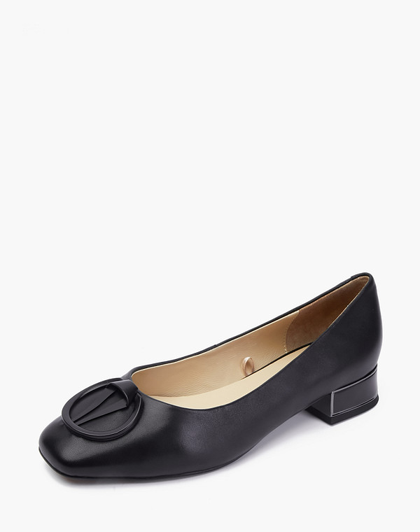 126-210511-0502 Туфли женские нат.кожа/нат.кожа черн, Mascotte