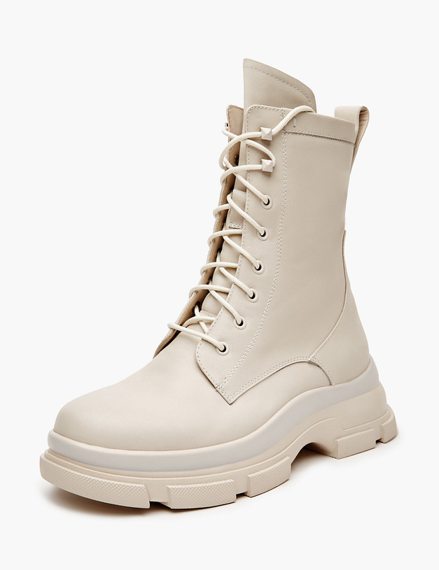 Бежевые женские зимние ботинки MASCOTTE 233-3201934-7137M | ракурс 2