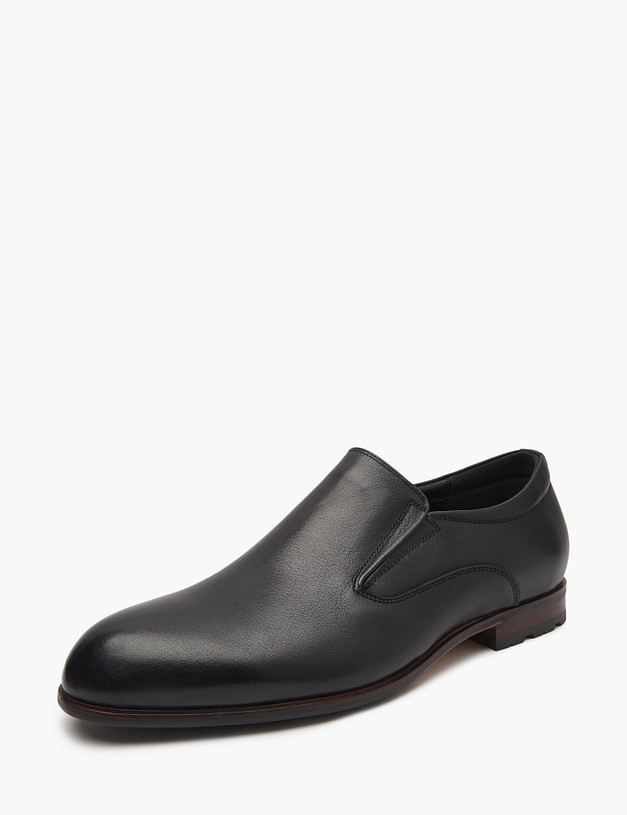 Черные мужские туфли из натуральной кожи MASCOTTE 175-513012-0102 | ракурс 2