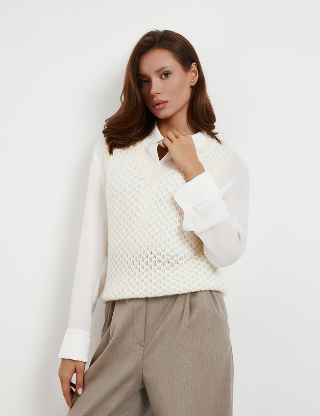 Белый женский жилет MASCOTTE 852-5201-501 | ракурс 3
