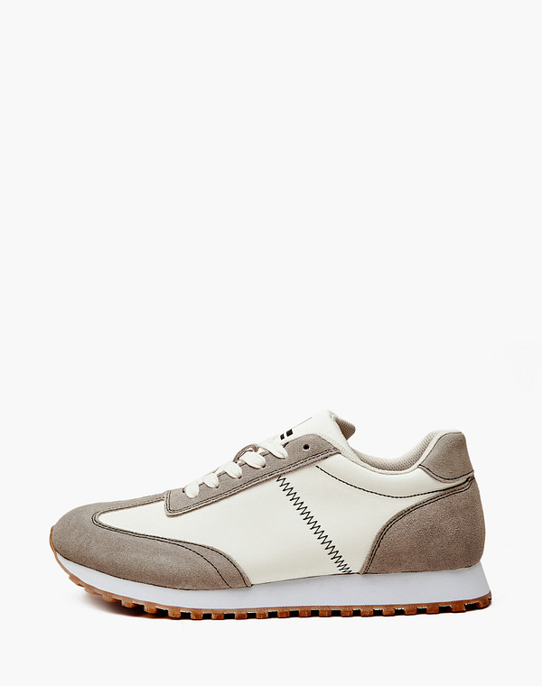 128-414421-0201 Полуботинки для активного отдыха мужские текстиль-велюр/текстиль молочн-беж, Mascotte Lite