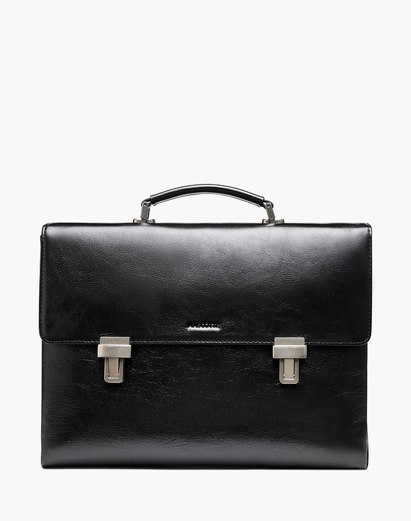 622-6118-102 Сумка мужская нат.кожа/текстиль черн, L, Mascotte