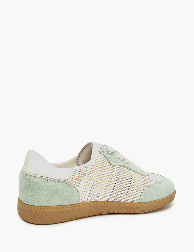 Зеленые женские кеды с разноцветными вставками MASCOTTE 234-512661-0204 | ракурс 4