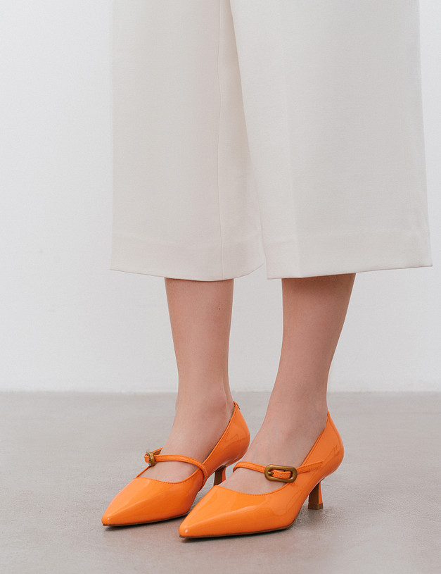 Оранжевые женские туфли Мэри Джейн MASCOTTE 94-5164612-0713 | ракурс 2