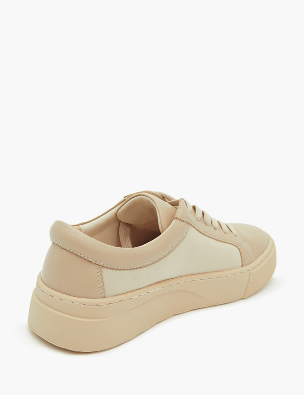 Бежевые кожаные женские кеды MASCOTTE 58-2264818-0108 | ракурс 3