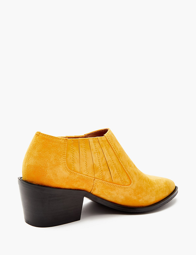 Горчичные женские казаки из велюра MASCOTTE 175-417713-4620M | ракурс 4