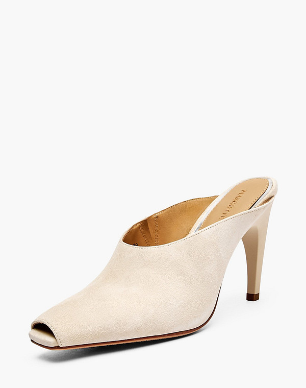 175-6163015-4663M Туфли летние женские велюр/нат.кожа молочн, Mascotte