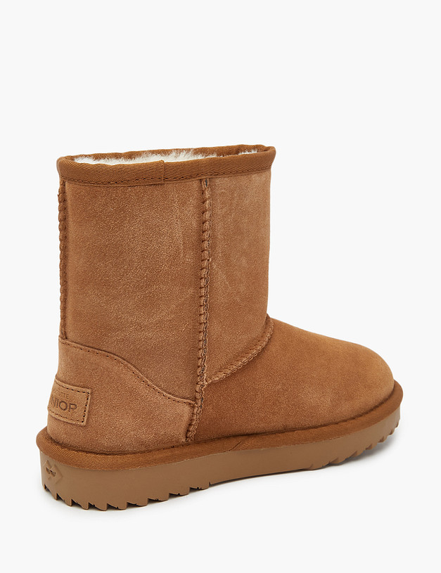 Бежевые велюровые детские угги MASCOTTE 234-326431-0208 | ракурс 5