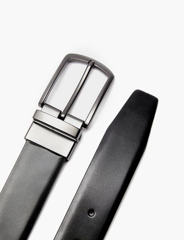 Черный мужской двусторонний ремень MASCOTTE 727-4118-102 | ракурс 3 Черный мужской двусторонний ремень MASCOTTE 727-4118-102 | ракурс 3