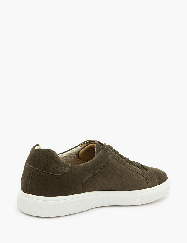 Оливковые мужские кеды из велюра MASCOTTE 58-3150323-2219M | ракурс 4