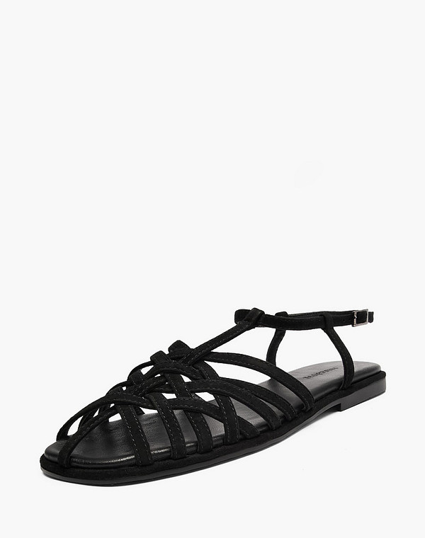 94-5164713-3605M Туфли летние женские велюр/нат.кожа черн, Mascotte