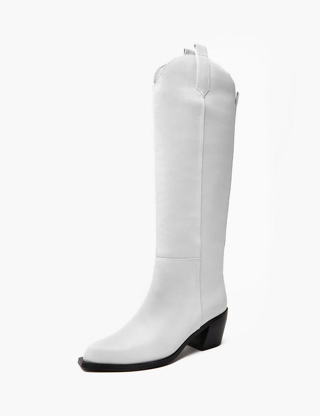 Серые женские сапоги-казаки MASCOTTE 126-423921-7162M | ракурс 3