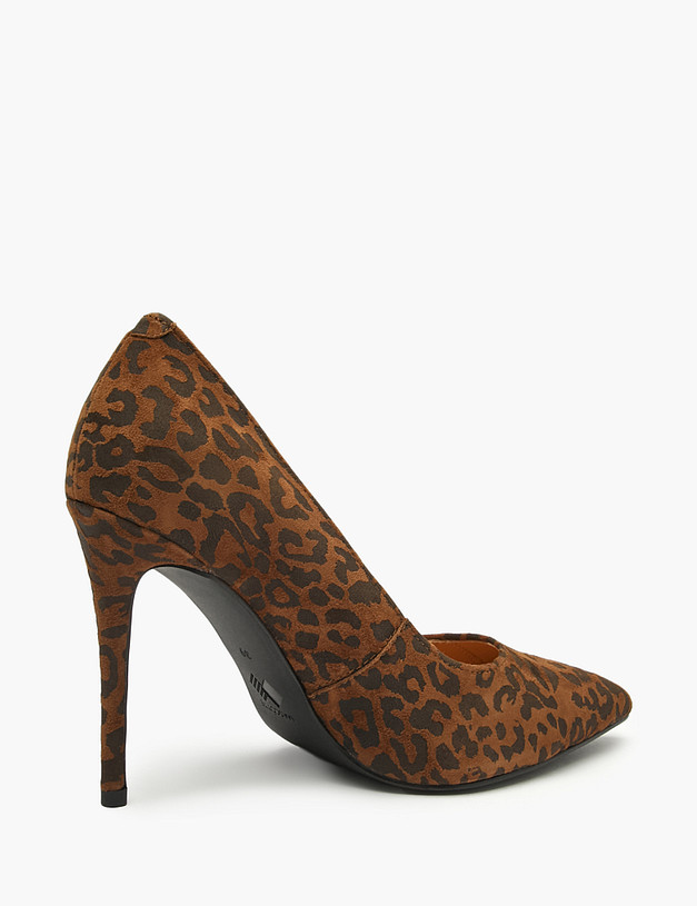 Коричневые женские туфли с леопардовым принтом MASCOTTE 94-520115-0609 | ракурс 3