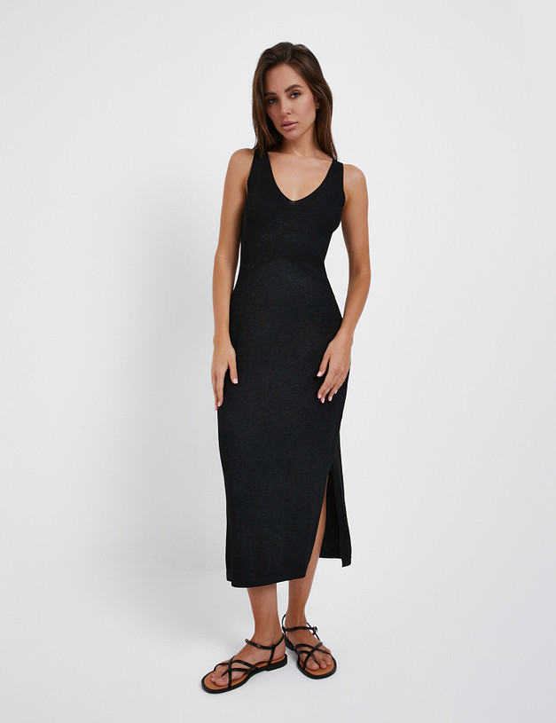 Черное женское платье MASCOTTE 852-5137-2402 | ракурс 1