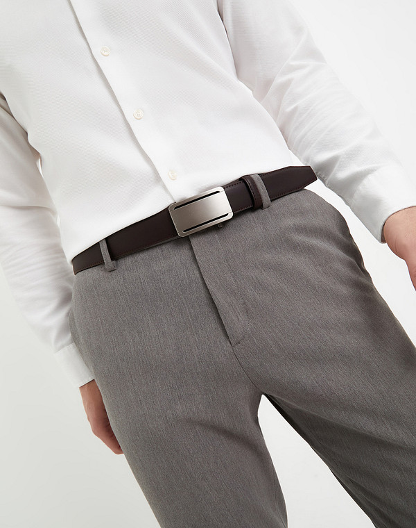 727-4103-609 Ремень муж. кож.спилок/кож.спилок корич, Mascotte