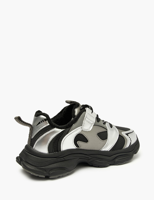 Серебристые детские кроссовки  MASCOTTE 234-522821-0616 | ракурс 5