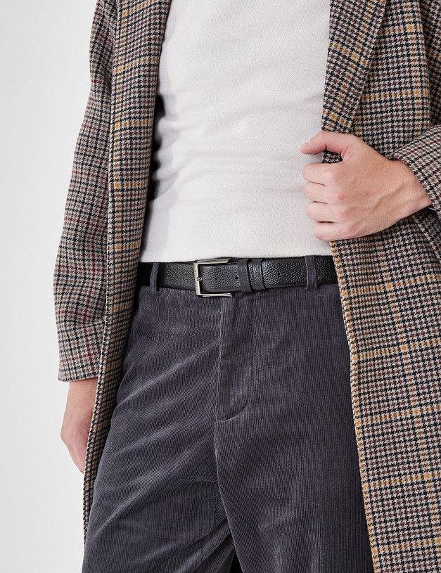 Черный мужской ремень MASCOTTE 727-1238-102 | ракурс 1