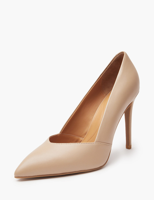 Бежевые женские туфли из кожи MASCOTTE 233-4240111-0508 | ракурс 2