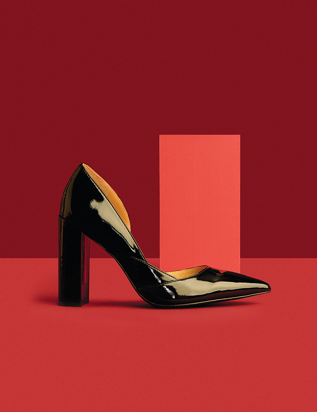 Черные лакированные женские туфли MASCOTTE 172-3183813-3701M | ракурс 1