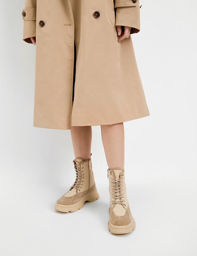 Бежевые женские ботинки MASCOTTE 233-3201921-0208 | ракурс 1