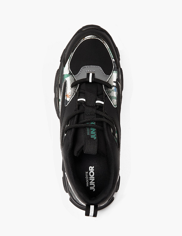 Черные детские кроссовки с цветными вставками MASCOTTE 189-323922-0602 | ракурс 5