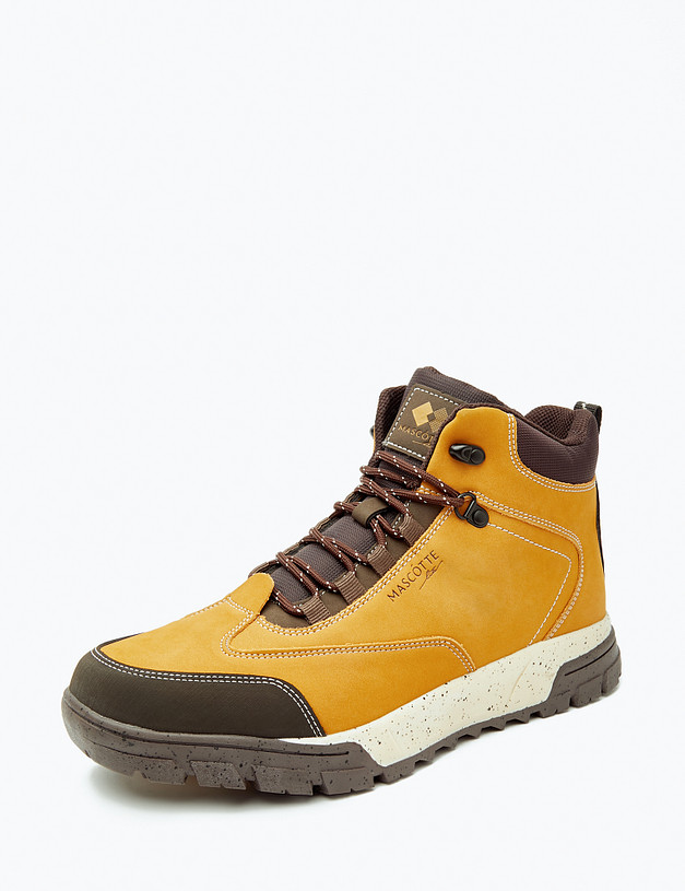 Рыжие зимние мужские ботинки-хайкеры MASCOTTE 189-220553-0609 | ракурс 2
