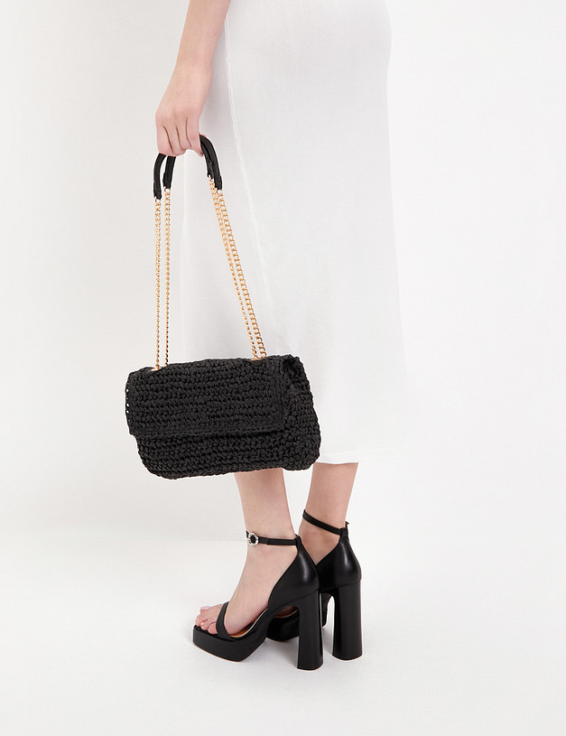 Черная женская плетеная сумка MASCOTTE 647-4106-0302 | ракурс 1
