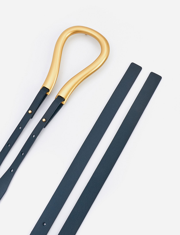 Синий женский ремень MASCOTTE 701-1211-603 | ракурс 3