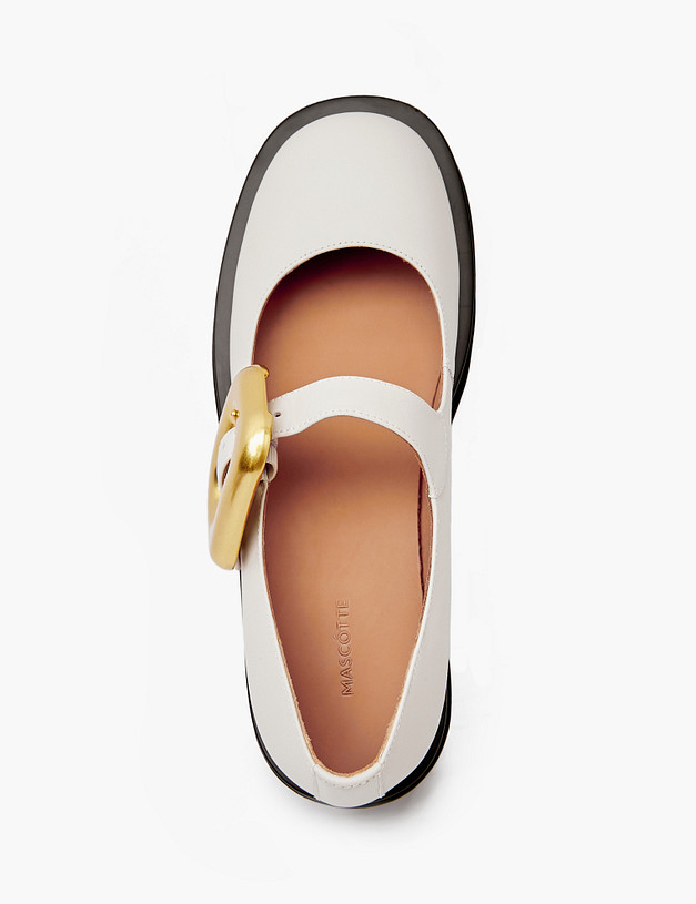Молочные женские туфли Мэри Джейн MASCOTTE 47-4126311-7115M | ракурс 4
