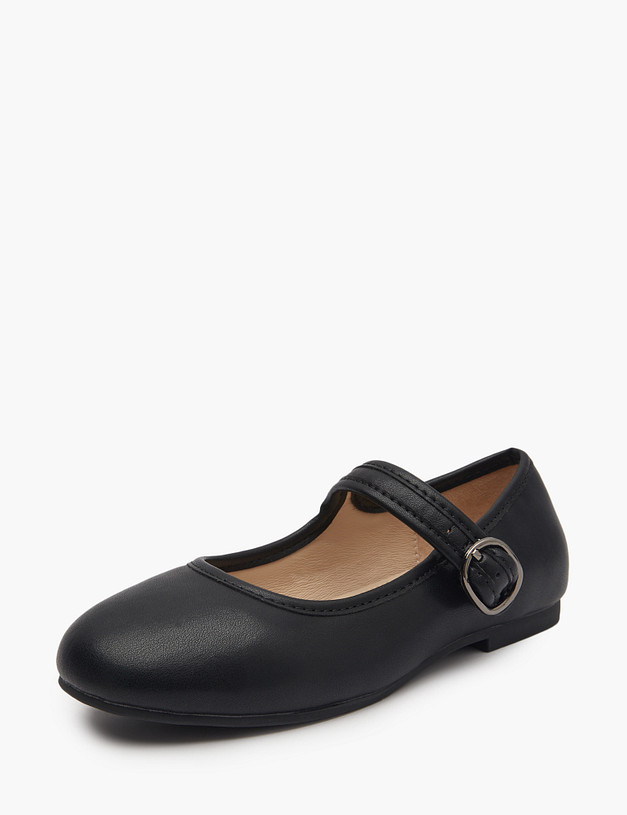 Черные балетки для девочек MASCOTTE 98-512711-0602 | ракурс 3