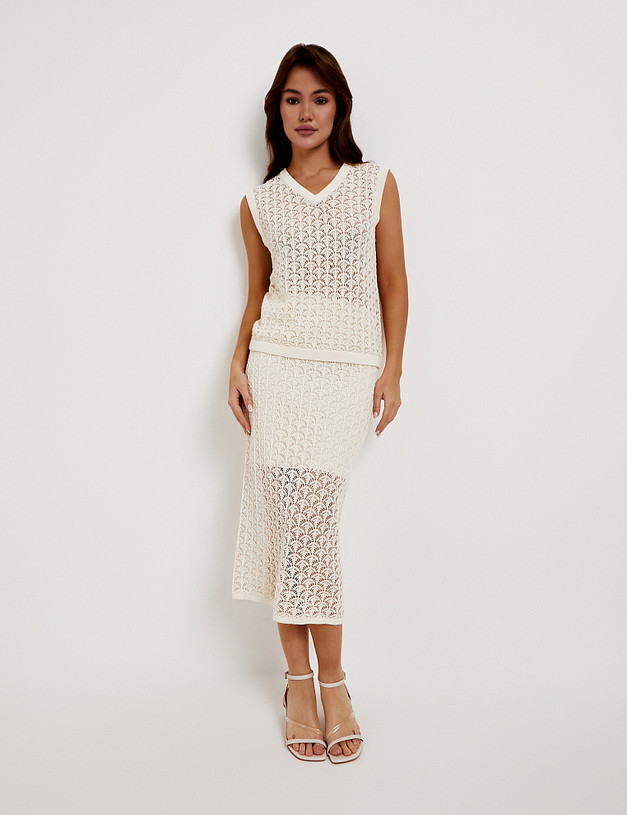 Бежевый женский топ MASCOTTE 852-6103-1008 | ракурс 2