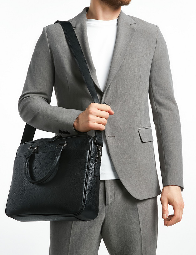 Черный мужской портфель MASCOTTE 602-2124-102 | ракурс 1