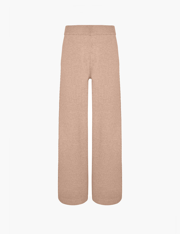 Бежевые вязаные женские брюки MASCOTTE 870-4211-508 | ракурс 7